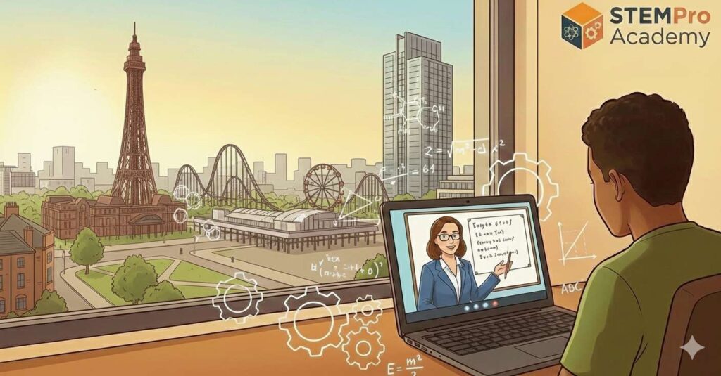 Blackpool-UK-math-science-tutor-tuition-teacher-online-class-stempro-academy